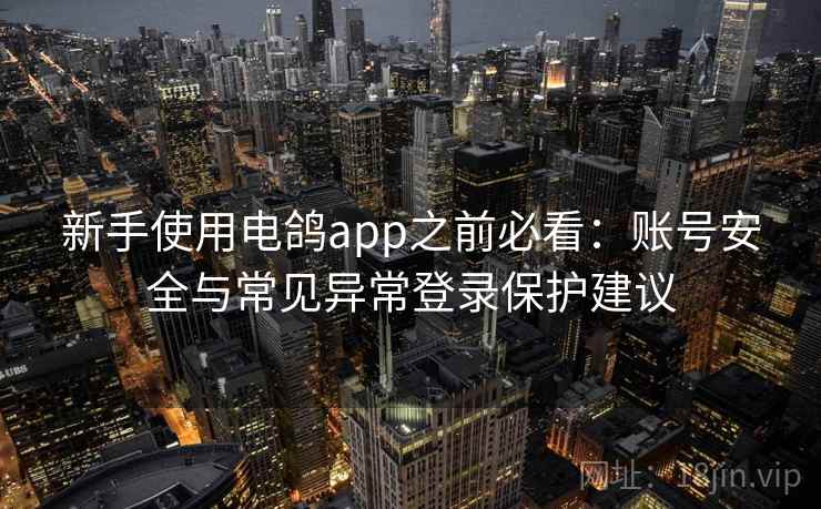 新手使用电鸽app之前必看：账号安全与常见异常登录保护建议