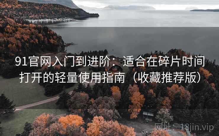 91官网入门到进阶:适合在碎片时间打开的轻量使用指南(收藏推荐版) 91官网入门到进阶:适合在碎片时间打开的轻量使用指南(收藏推荐版)