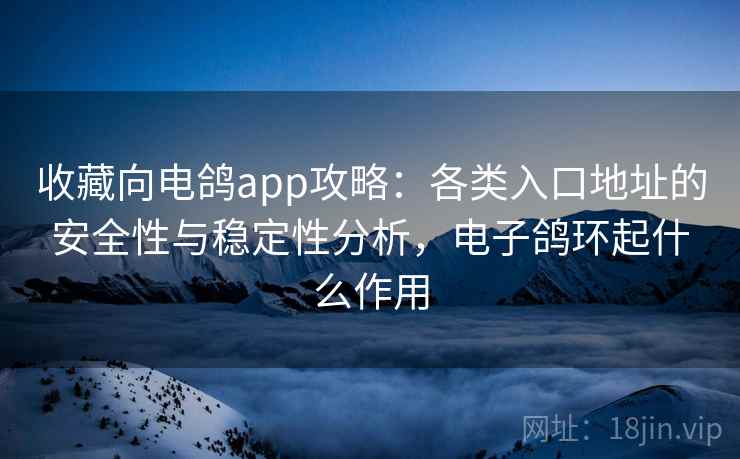 收藏向电鸽app攻略:各类入口地址的安全性与稳定性分析,电子鸽环起什么作用 收藏向电鸽app攻略:各类入口地址的安全性与稳定性分析,电子鸽环起什么作用